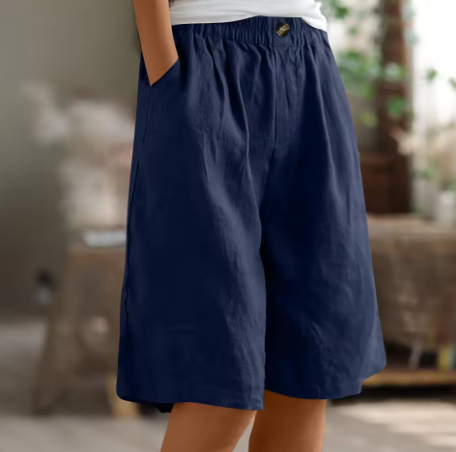 Hazel | Casual Button Detail Bermuda Shorts
