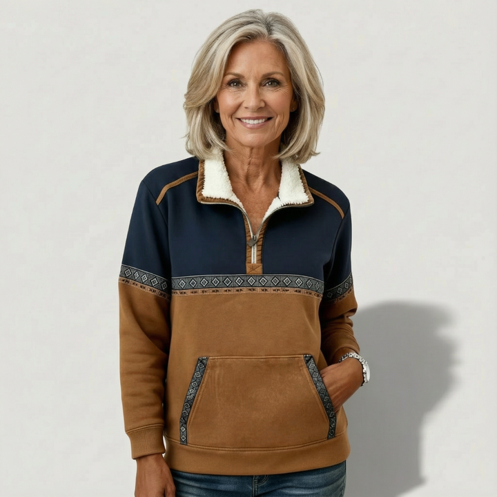Regina | Elegant Half-Zip Pullover