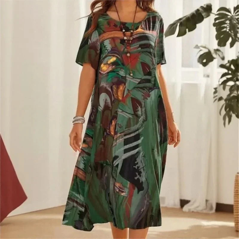Alessandra | Abstract Maxi Dress