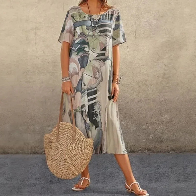 Alessandra | Abstract Maxi Dress