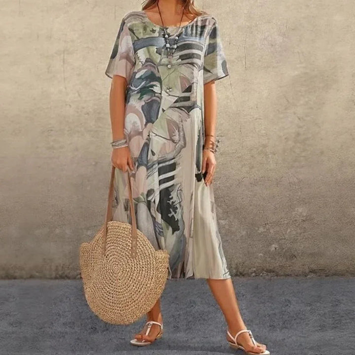 Alessandra | Abstract Maxi Dress