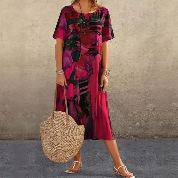 Alessandra | Abstract Maxi Dress