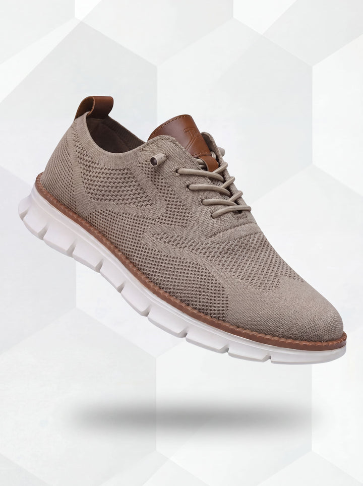 LightWalk Breathable Shoes: Khaki-White