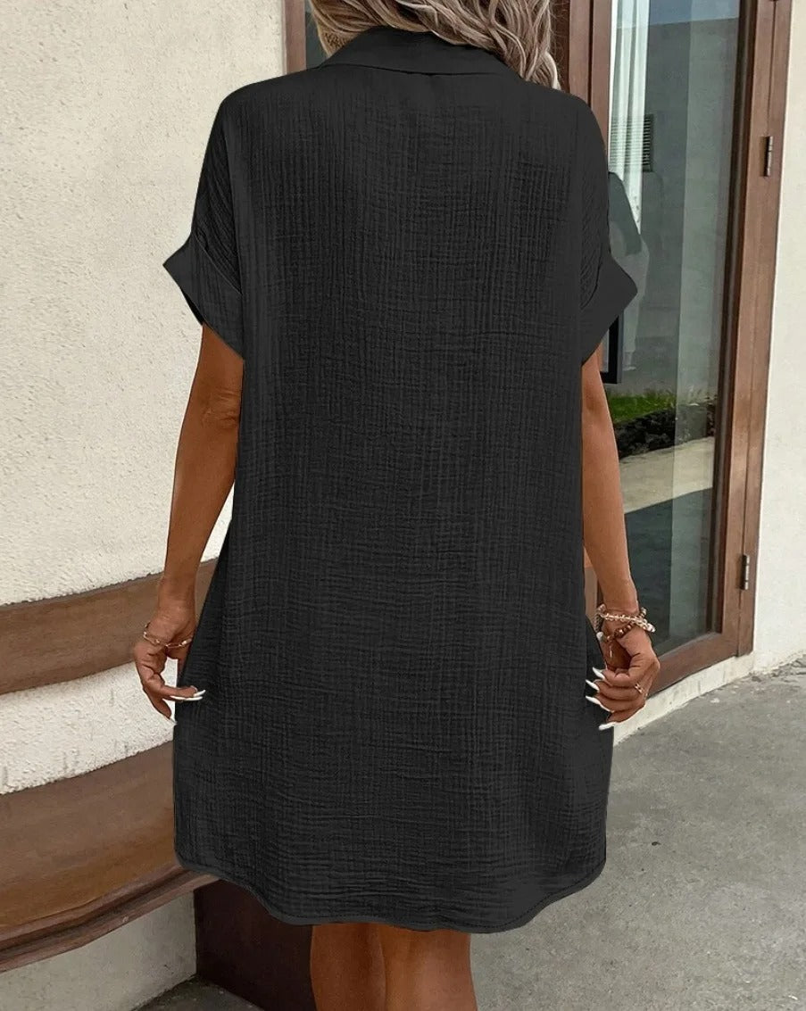 The Amalfi Air™ Linen Button-Down Dress