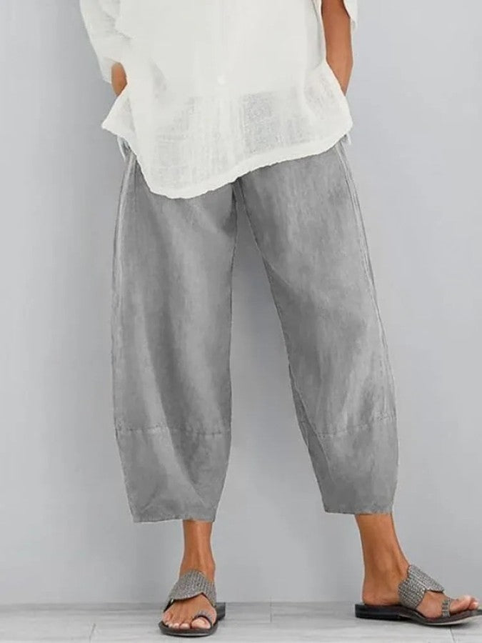 Eleanor | Cropped Curved-Leg Pants