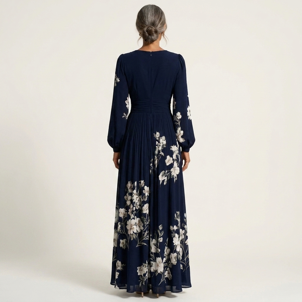 Loryell | Floral Chiffon Midi Dress