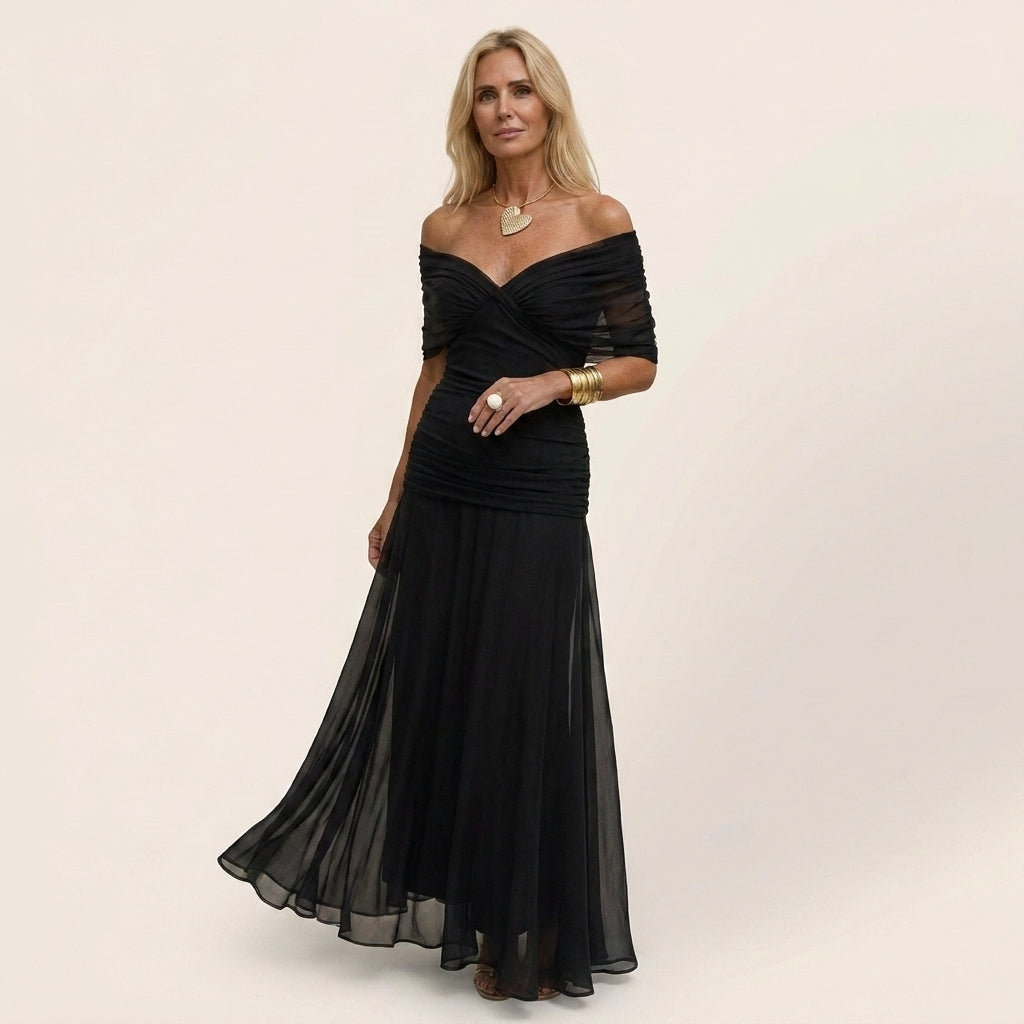Eleanor | Flattering Draped Midi Dress
