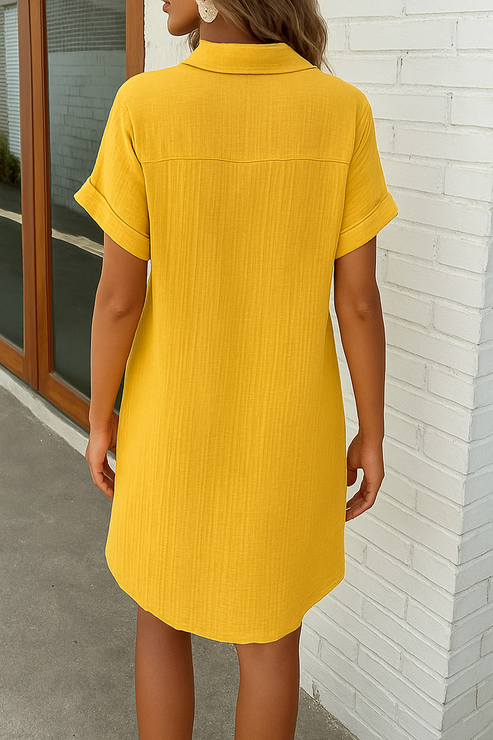 The Amalfi Air™ Linen Button-Down Dress
